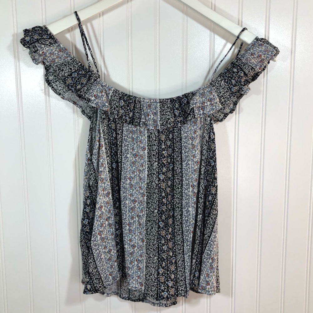 Lush Junior’s Floral Cold Shoulder Boho Top S